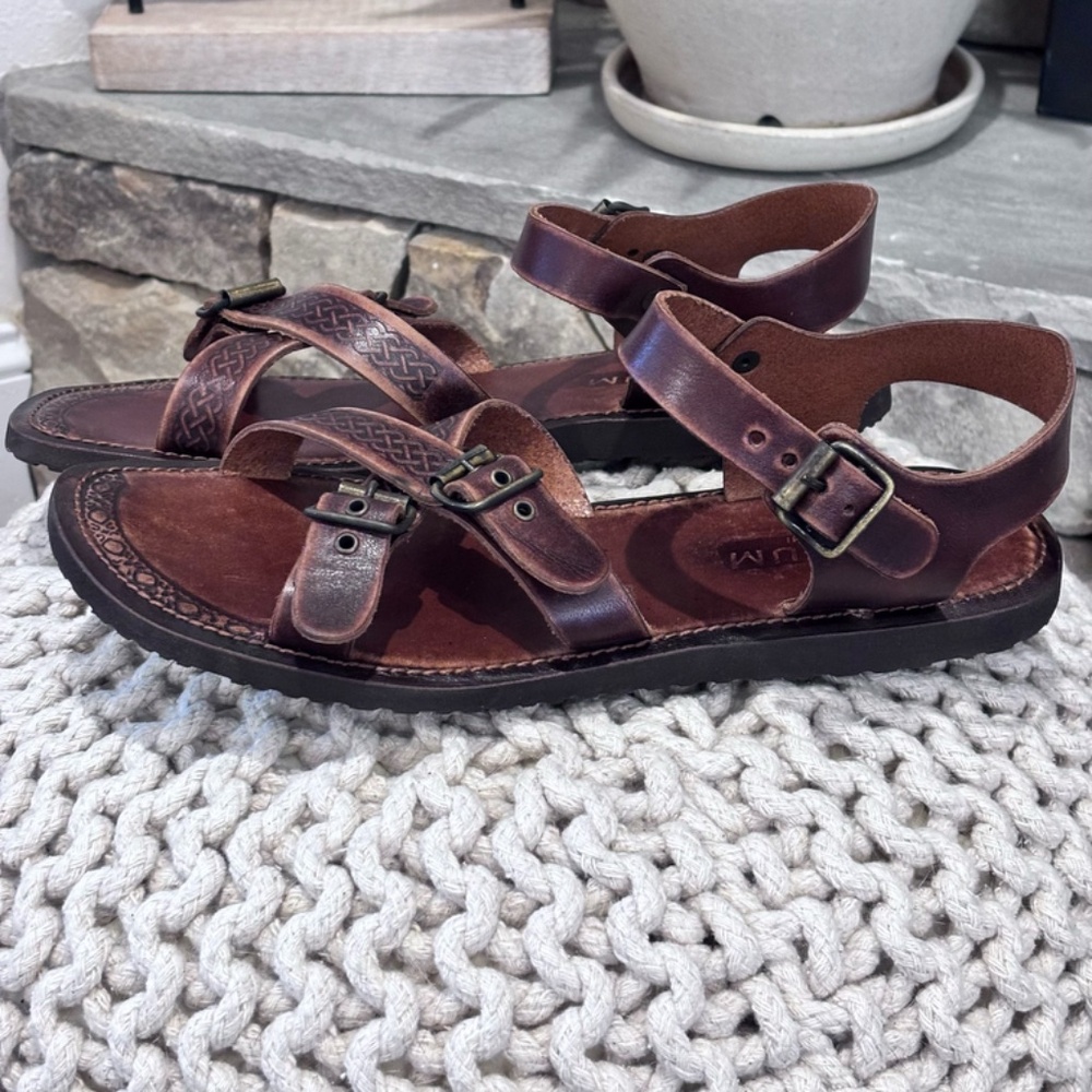 Bosa Bodrum ElYapımı Men's Handmade Leather SZ 45 (11-11.5 US) Brown Sandals EUC - Picture 6 of 16